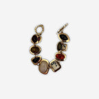 2KWRLD™ Stone Bracelet featuring smooth, polished stones on an elastic band, stylish accessory for casual and boho looks.
