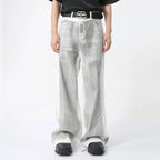 White Dirty Paint Denim jeans by 2KWRLD featuring distressed, paint-splattered detailing and a slim fit design.