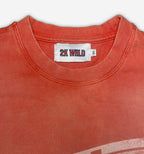 Gray Industry Plant T-Shirt by 2KWRLD, made from 280 GSM fabric, displayed on a hanger with a simple plant graphic.