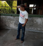 Red, white, and blue Union Jack T-shirt by 2KWRLD, featuring a classic British flag design on a casual fit tee.