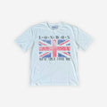 XS Union Jack T-shirt by 2KWRLD featuring a bold British flag design on soft cotton fabric.