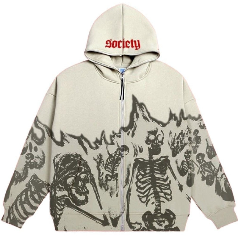 Skeleton "Society" ZipUp - 2K WRLD