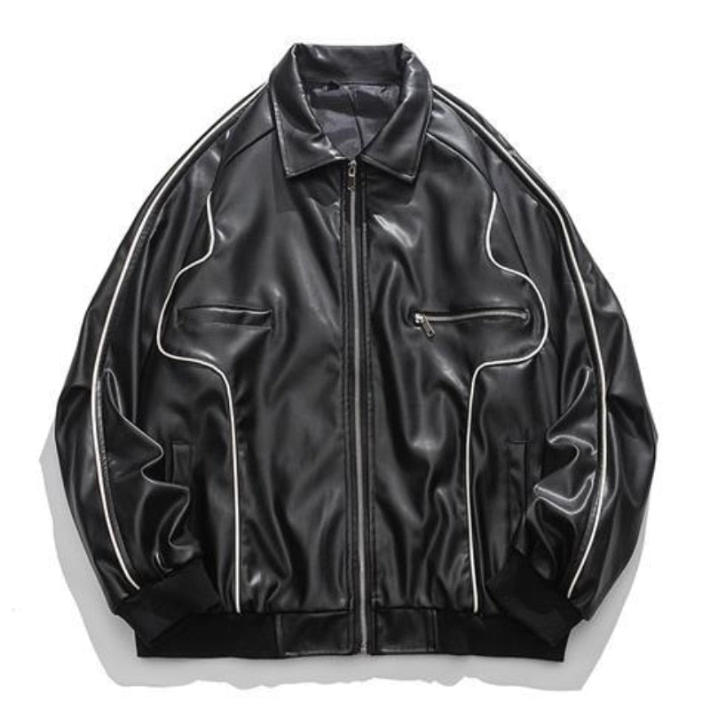 2KWRLD™ Shiny Leather Jacket - 2K WRLD