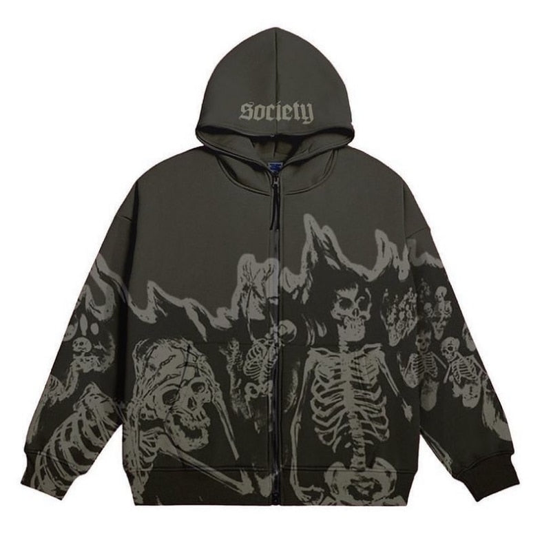Skeleton "Society" ZipUp - 2K WRLD